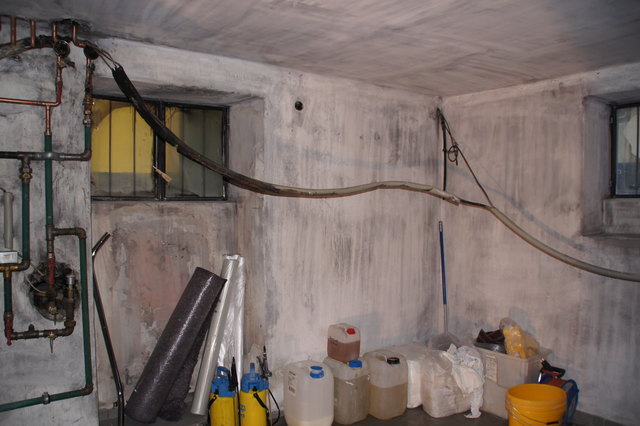 Die Wände nach der Reinigung.