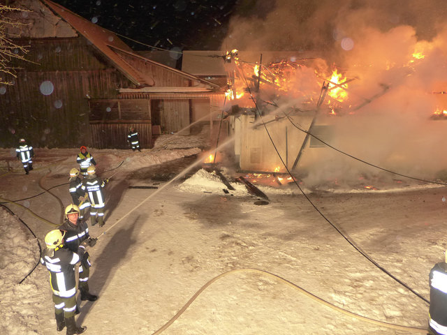 Insgesamt waren 25 Feuerwehrleute im Einsatz. | Foto: Feuerwehr Hohenzell