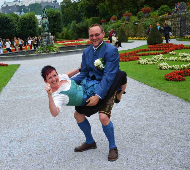 Martina und Raimund Fellner am Tag ihrer Hochzeit.