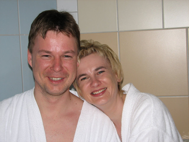 Kuscheln im Bademantel ...