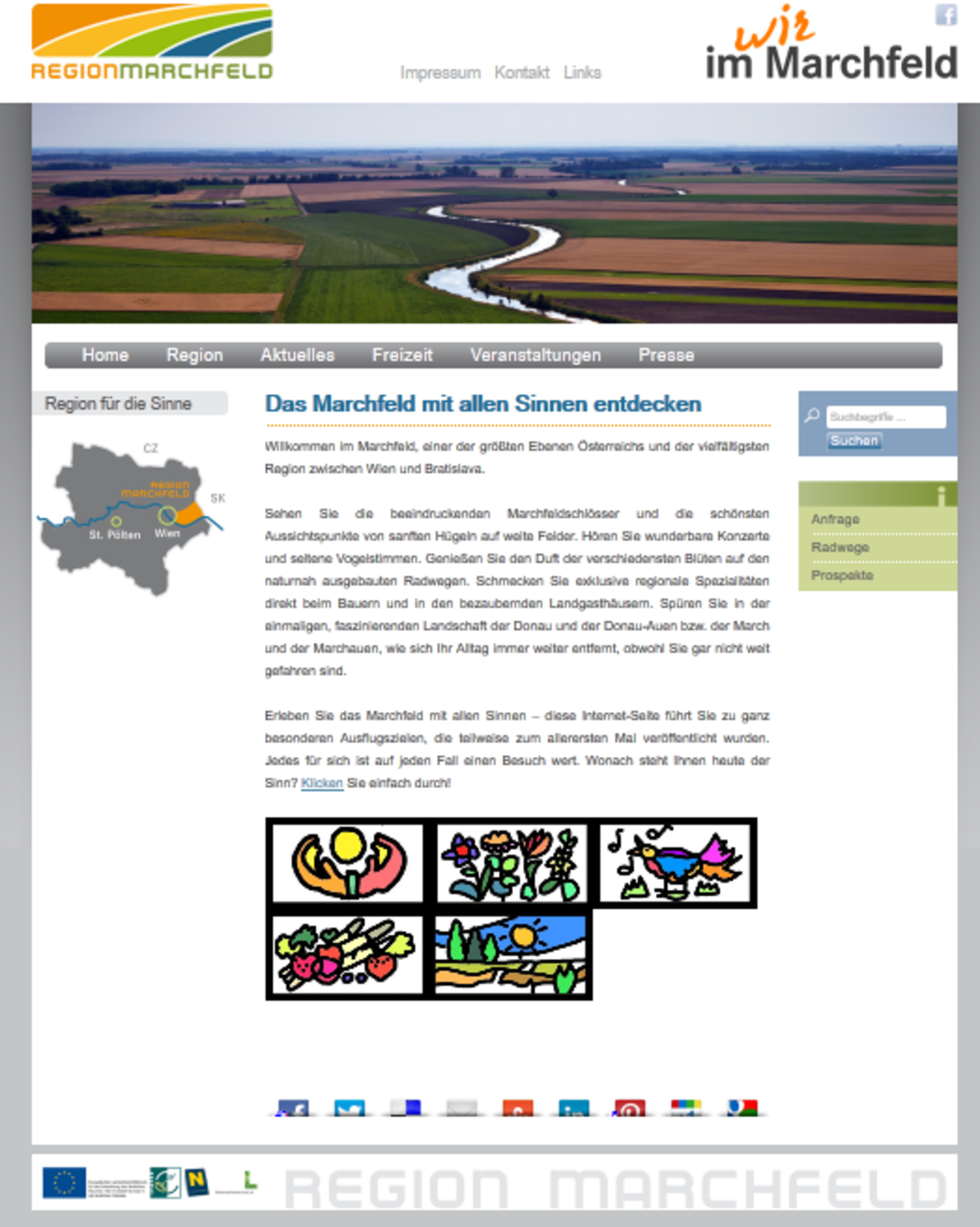 Neuer Auftritt der Region Marchfeld im Web - Gänserndorf