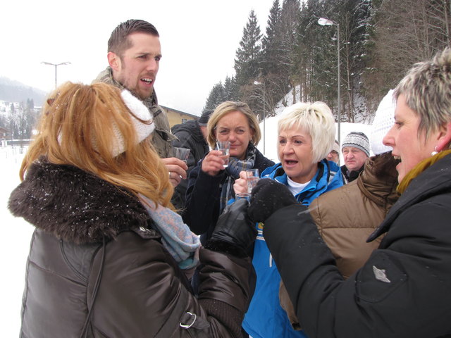 Zuerst ein bisserl "Zielwasser"