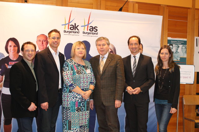 GR Richard Gartner, Stadtrat Martin Filbert, Dir.in OStR.in Mag.a Johanna Dorner-Resch, Landtagspräsident Gerhard Steier, LAbg. Vzbgm. Günter Kovacs & Klubobfrau Renée Maria Wisak