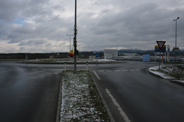 Hier beim Kematner Wirtschaftspark nahm die Polizei die Verfolgung auf.