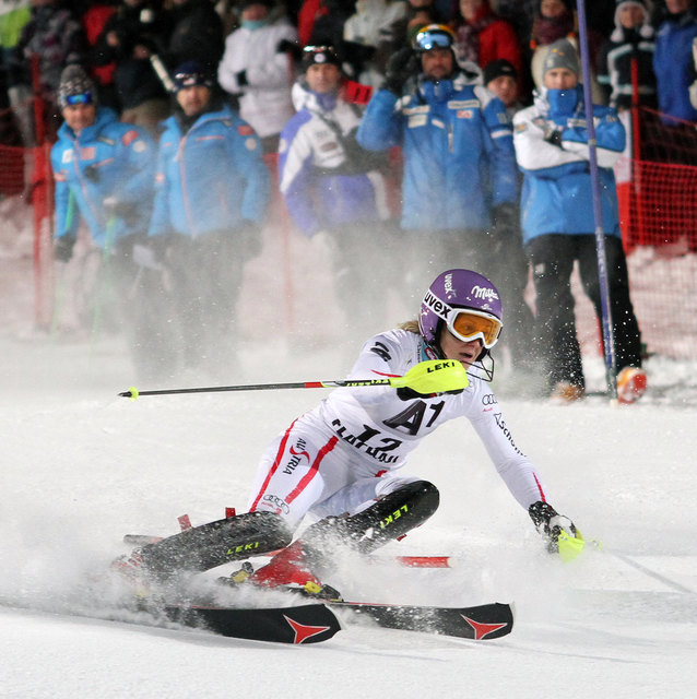 Michaela Kirchgasser gehört im Slalom zum erweiterten Kreis der Favoritinnen. | Foto: Gerald Zangerl