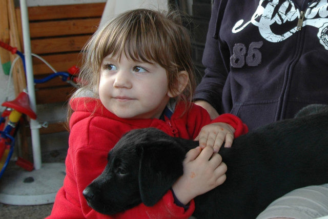 Johanna mit Ihrem Labrador Bonnie