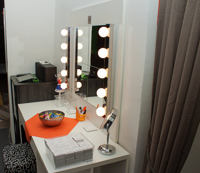 Hier kann sich der Kunde vor dem Shooting herrichten