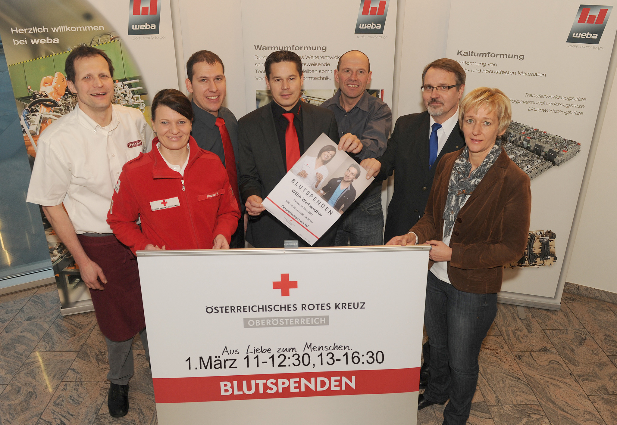 Blut spenden in der Firma Weba - Steyr & Steyr Land