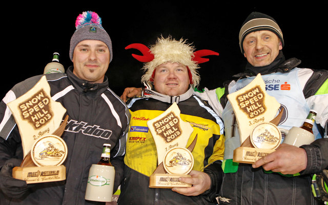 Jürgen Auberger (Mitte) siegte vor Florian Krenn (l.) und dem Salzburger Lokalmatador Karl Bichler. | Foto: Foto: Martin Huber