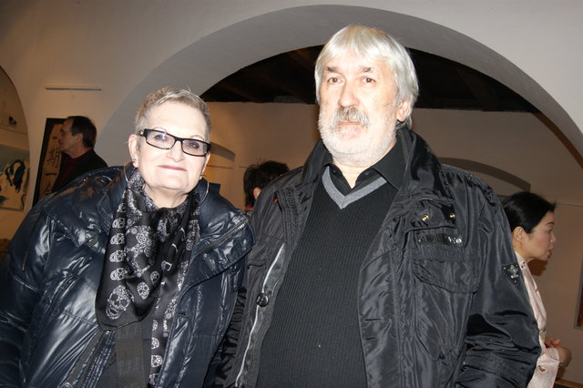 Künstler Alfred Rameis aus Steyr mit Ehefrau Erika. | Foto: Thöne
