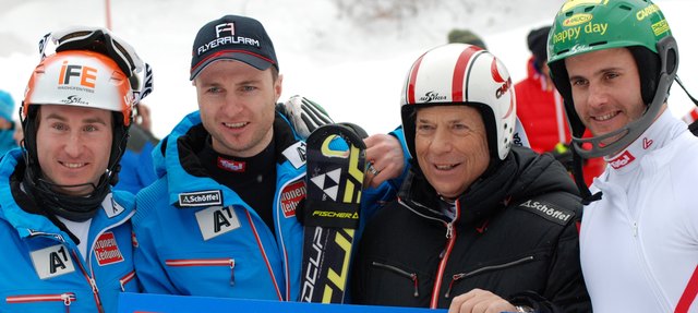 Marc Digruber, Reinfried Herbst, Peter Schröcksnadel und Philipp Schörghofer. | Foto: LPD NÖ