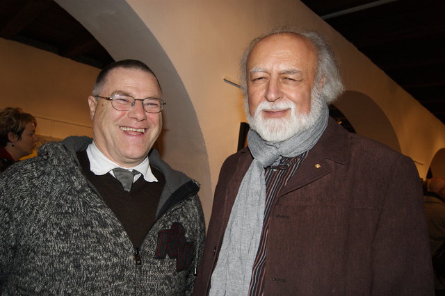 Peter Häusler (li.), Künstler Reinhard Moser aus Steyr. | Foto: Thöne