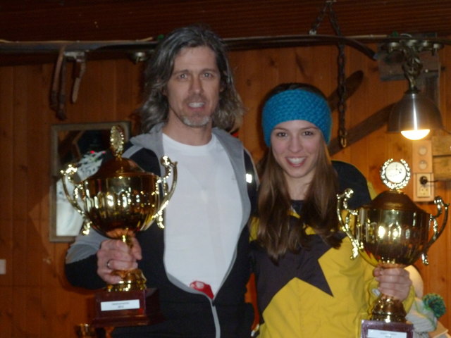 Vater Andy Perl und seine Tochter Chiara sind die Vereinsmeister 2013. | Foto: Sigrid Wolf
