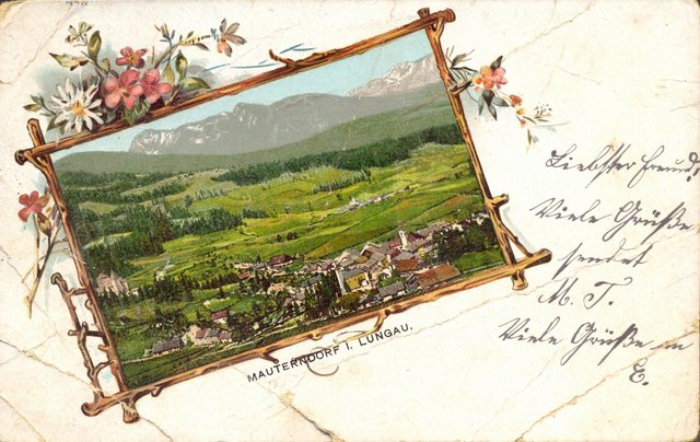 Grußkarte vom Jahre 1901