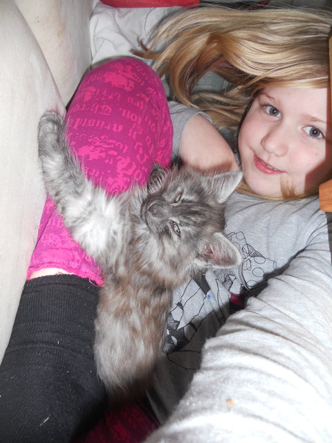 Melanie mit Katze Kitty