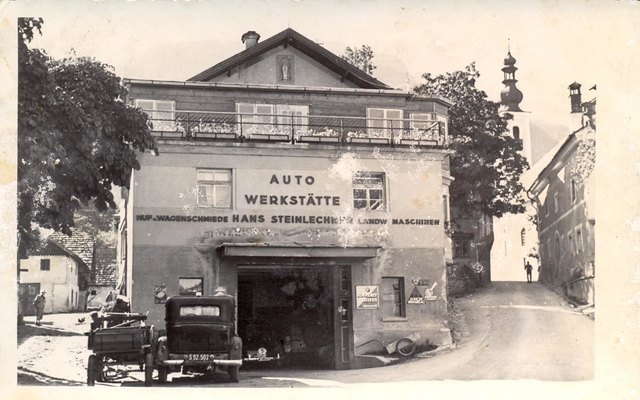 Mauterndorf-Fotokarte Auto Werkstätte H. Steinlechner-ohne Datum