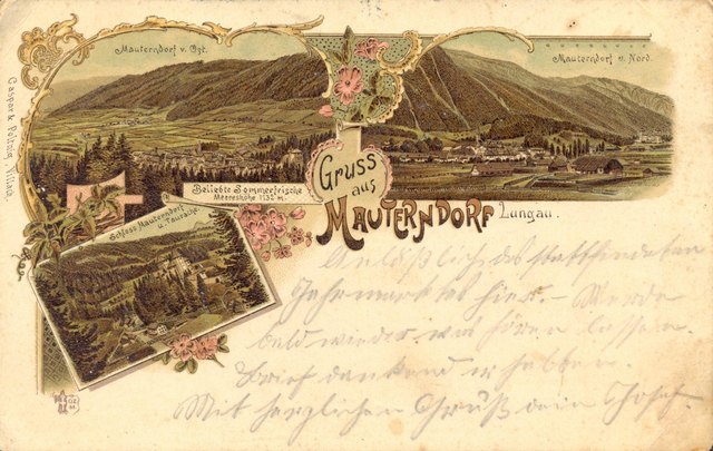 Grußkarte vom Jahre 1901