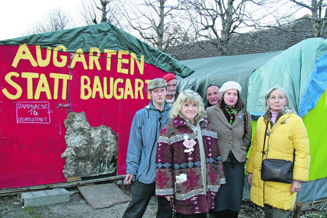 Mit dem Slogan "Augarten statt Baugarten" wurden die Aktivisten über Österreichs Grenzen hinaus bekannt.