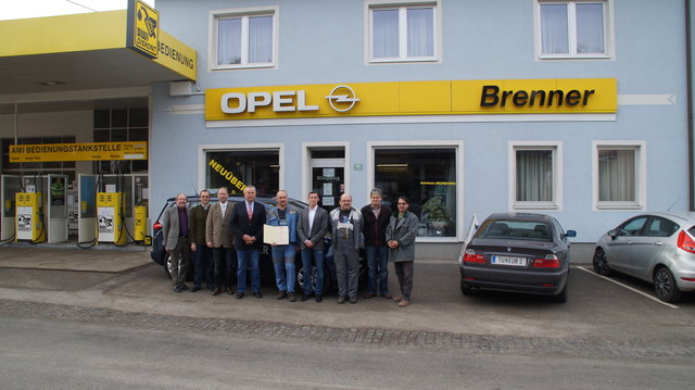 In Kirchberg: Benedikt, Winter, Bartke (beide Brandtner-Geschäftsführer), Reiter, Speiser, Brenner und Dampier.