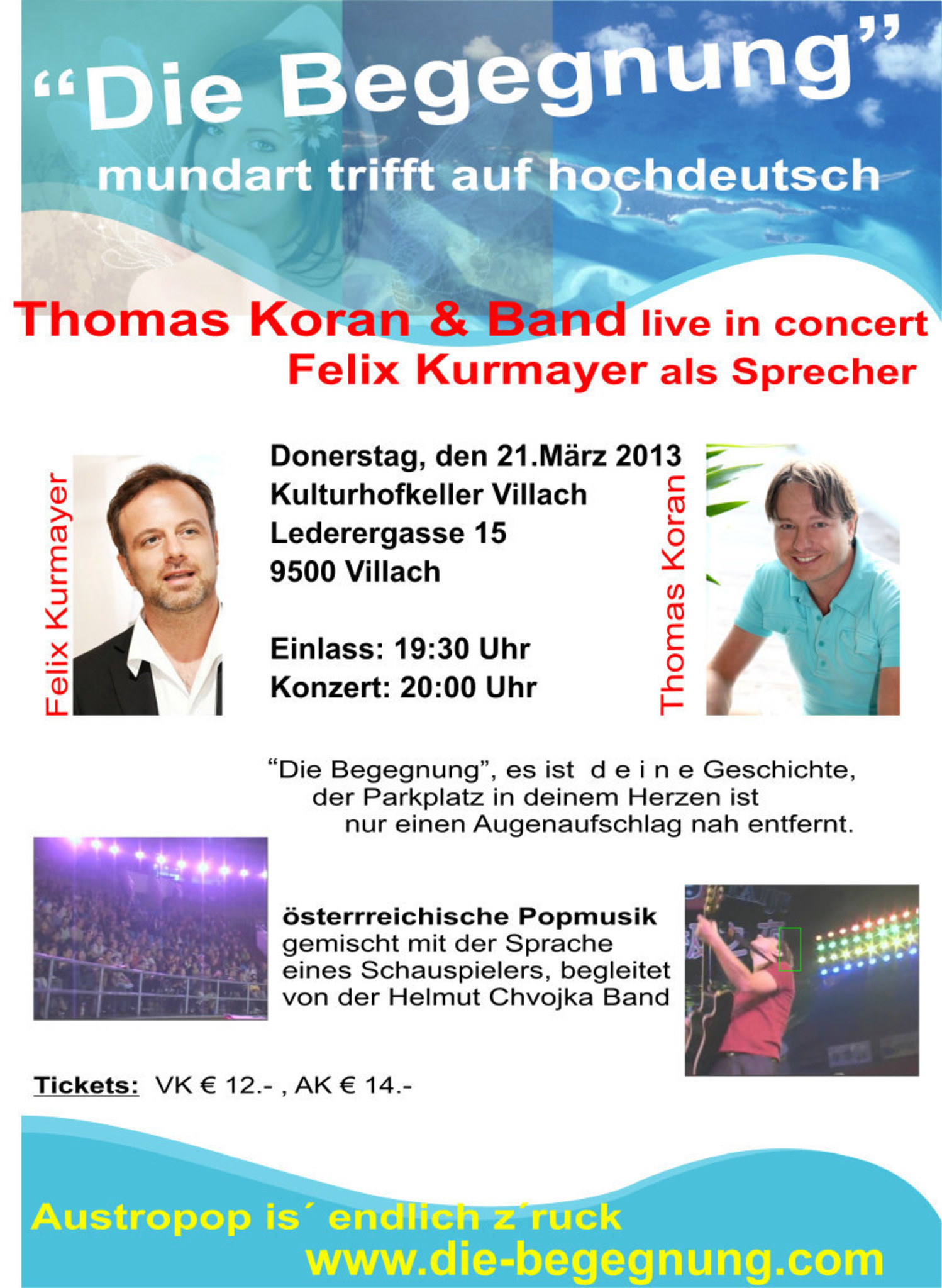  Die Begegnung Thomas Koran Band Live In Concert Felix Kurmayer Als 