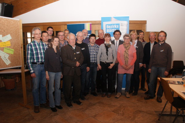 Die interessierte Teilnehmergruppe kurz vor dem Beginn des Workshops mit BH Berger (6. v.l.).