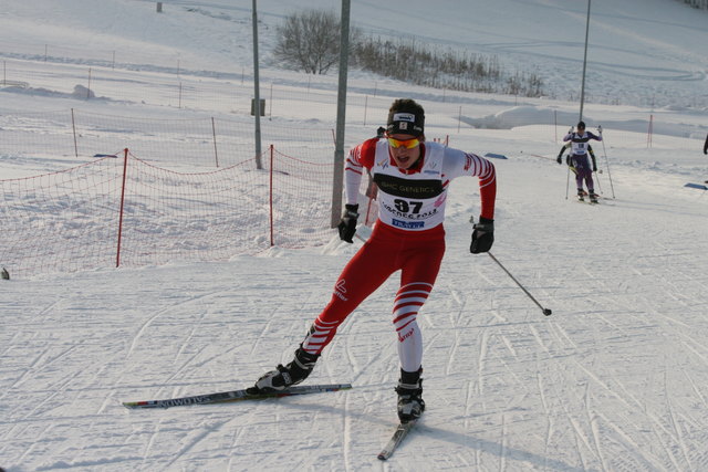 Kombinierer Paul Gerstgraser stürmte im Continentalcup in Eisenerz mit Laufbestzeit auf Platz zwei. | Foto: Hugo Seidl