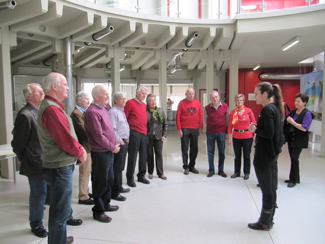 Begrüssung im Empfangsraum des ORF-Salzburg