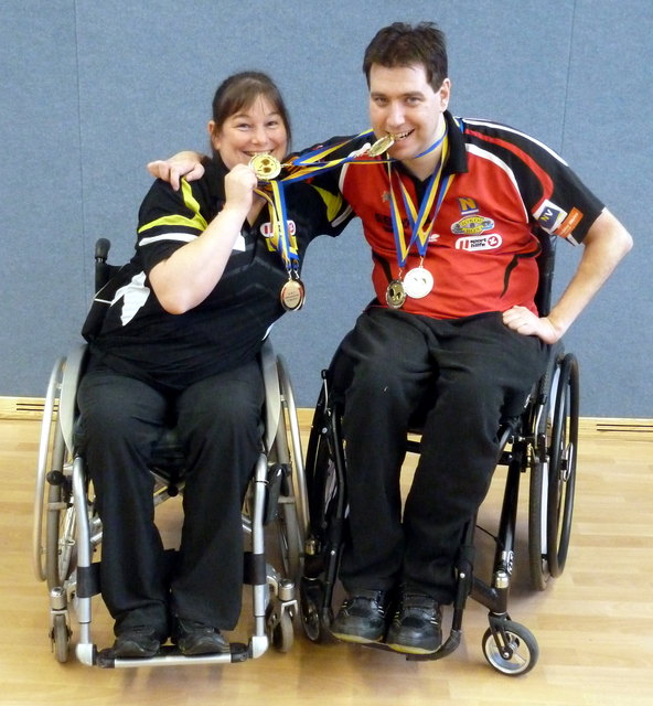 Doris Mader mit ihrem Mixed-Partner Andreas Vevera.