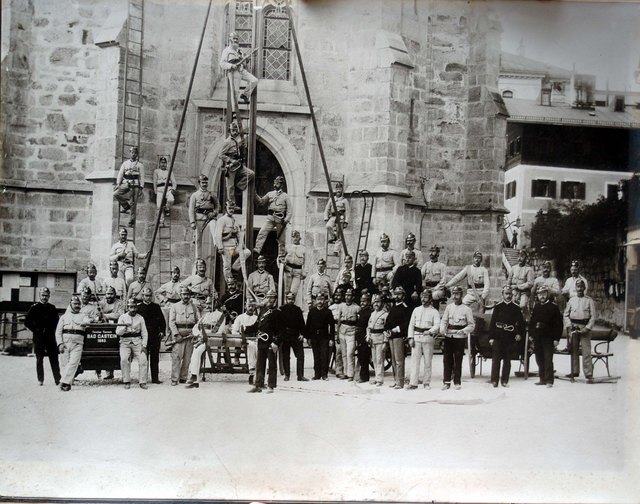 Ein Foto aus vergangener Zeit: Die Freiwillige Feuerwehr Bad Gastein besteht seit 1883.