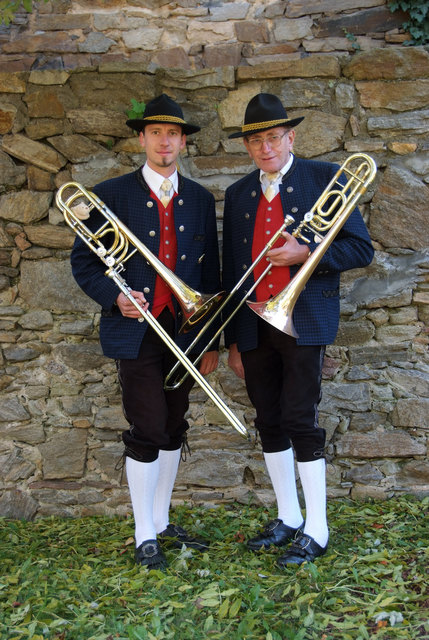 Die Posaunen: Christoph Manhart und Franz Bayer