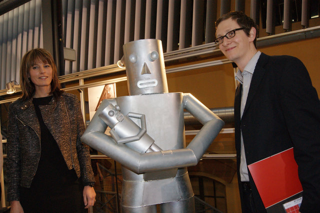 Katrin Auer, neue Geschäftsführerin des Museums Arbeitswelt, und Robert Hummer, Leiter der Abteilung Vermittlung und Kommunikation.