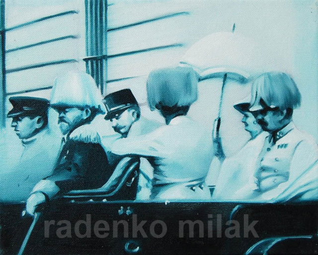 Dieses Ölbild des bosnischen Malers Radenko Milak trägt den Titel „28. Juni 1914“
