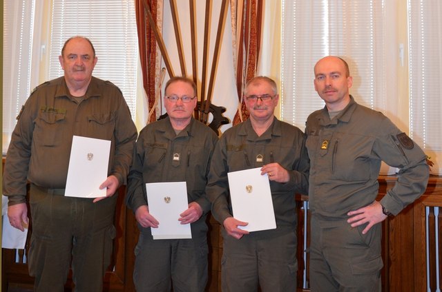 Vzlt Walter Andres, Vzlt Herbert Schuhmacher, Vzlt Hubert Zulus, Obstlt Reinhard Lemp