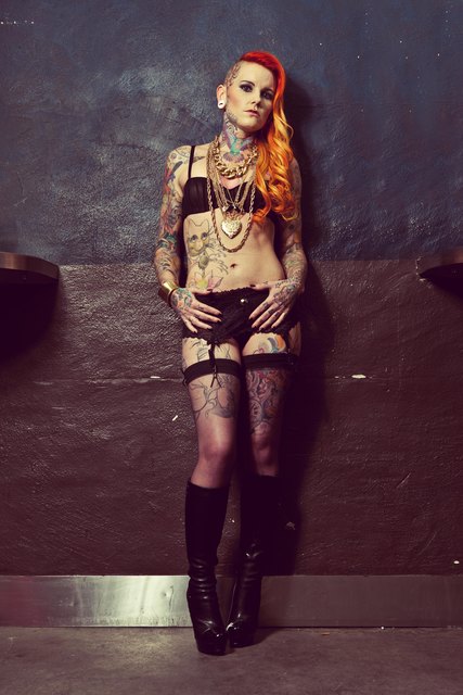 Hingucker: Christine "Tini" Zimmer (27) ist die Chefin von tattoomodels.at