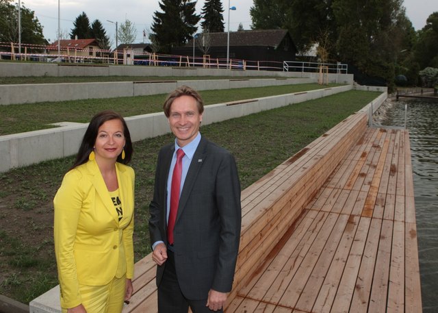 Der neue Uferplatz wurde erst vergangenes Jahr von Stadträtin Ulli Sima eröffnet.