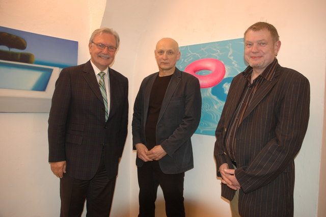 Franz Majcen in der Galerie im Alten Rathaus in Fürstenfeld.