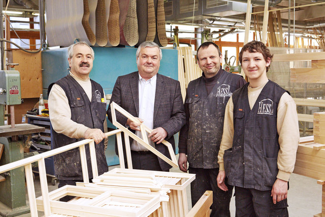 Von links: Karl Schützenhofer, AK-Präsident Johann Kalliauer, Betriebsrat Wolfgang Himmelbauer und Thomas Rathgeb.