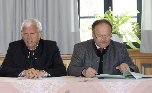 Präsident Jakob Auer und Obmann Hermann Schultes informierten über Herausforderungen in der Landwirtschaft.