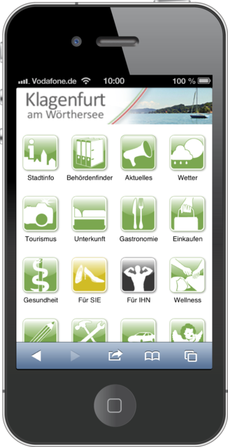 So präsentiert sich der neue Cityguid für Klagenfurt am Smartphone