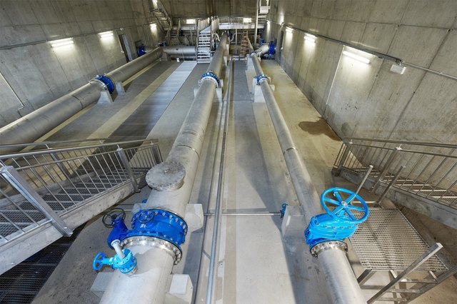 Die Schieberkammer: Hier entsteht das Trinkwasserkraftwerk Wienerberg.