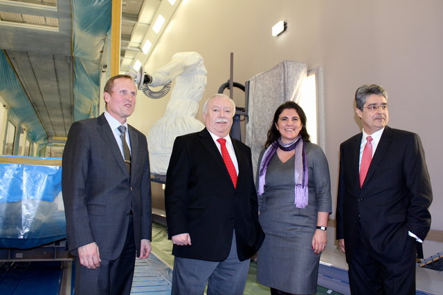 Robert Bauer, Bürgermeister Häupl, Sandra Gott-Karlbauer und Wolfgang Hesoun mitten im NABUKO