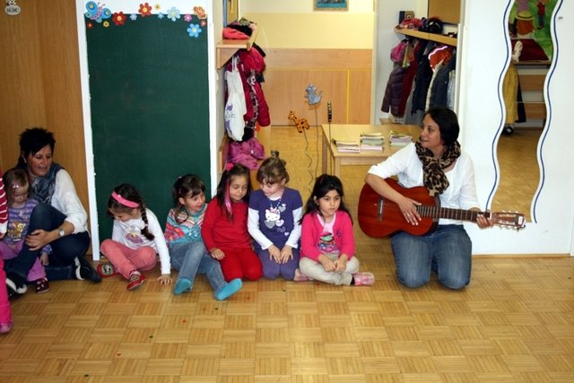 Als Dankeschön gab´s noch ein Lied für die Plattlerkinder
