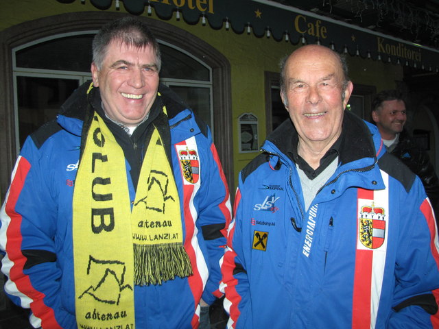 Für den SLSV bei der Lanzifeier: Charly Putz, Leiter Alpinreferat und Karl Votocek, Vizepräsident.