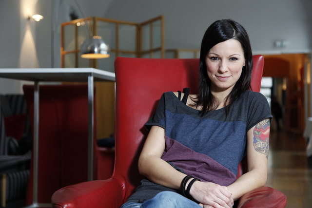 bz-Talk im Hotel Triest: Christina Stürmer (30) ist nach zweieinhalbjähriger Pause wieder zurück. | Foto: Wallentin