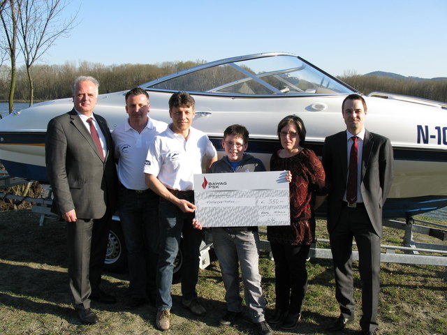Bürgermeister Resch, Martin Müller, Martin Weber Inh. Motorboottaxi Wachau, Florian Schleritzko, Heidi Schleritzko, Rene Walter von derBawag