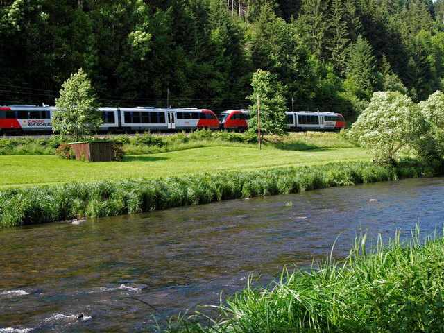 Die Mühlkreisbahn zwischen Iglbach und Pürnstein. | Foto: Heinz Hehenberger