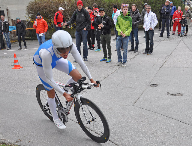 Steger Thomas (Wave Tri-Team TS Wörgl) in voller Fahrt . Foto(c)Skamen