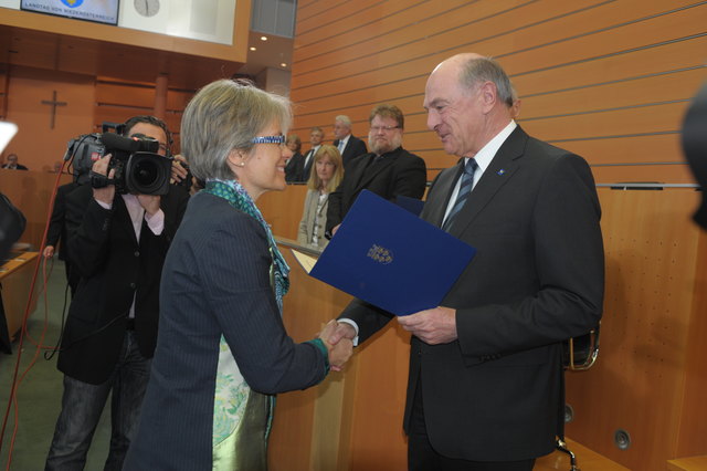 Petra Bohuslav und LH Pröll | Foto: Wolfgang Mayer