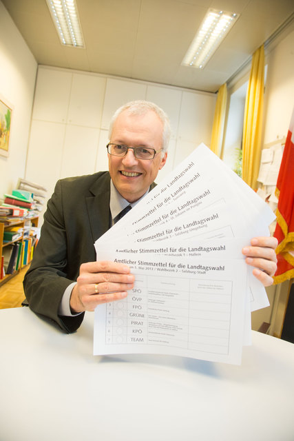 Bei ihm läuft am 5. Mai alles zusammen: Landeswahlleiter Michael Bergmüller. | Foto: Foto: Neumayr