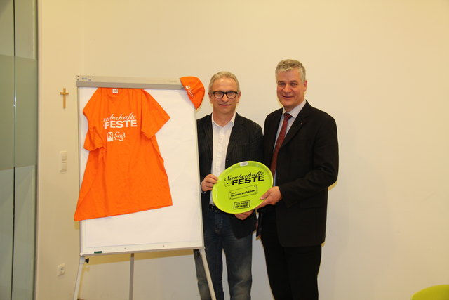 Alfred Buchberger und Anton Kasser, Vize und Obmann des Gemeindeverbands für Umweltschutz.